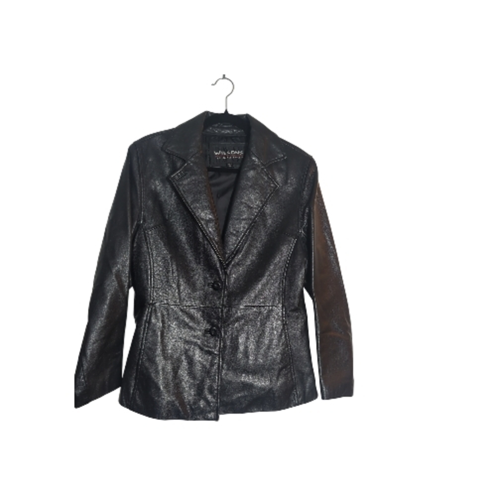Wilsons Leather Black Women's Leather Blazer Jacket
